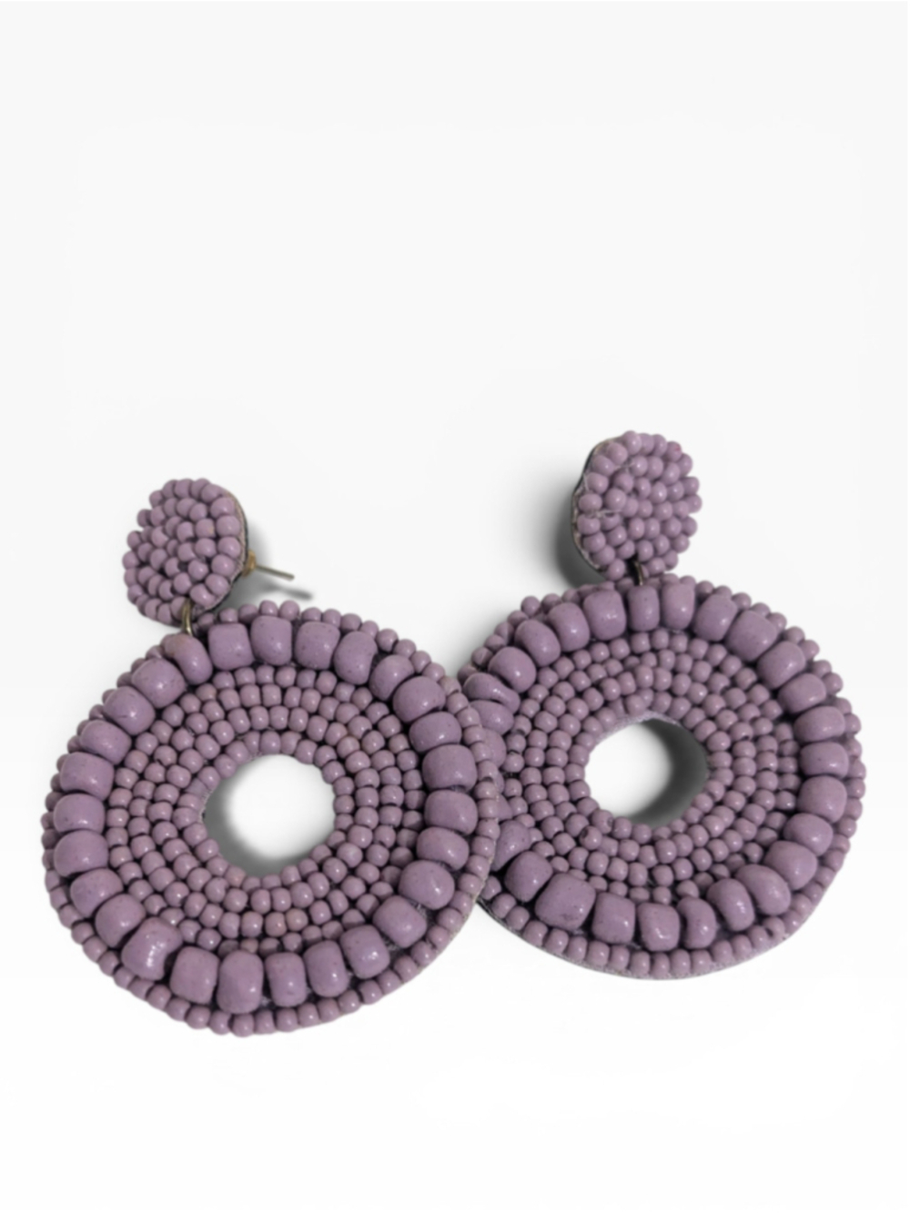 Rocksbox Set 5 Pair Earrings Purple Gold Tassel Beaded Drop - Picture 2 of 6